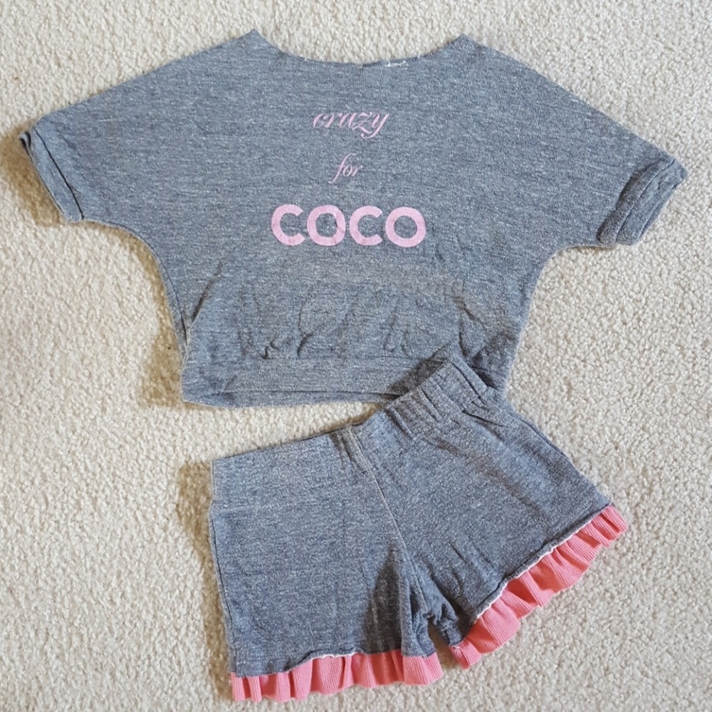 Jetsetter Girls 'Crazy for Coco' Heathered Gray Se